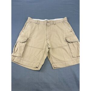 Polo Ralph Lauren Men's Cargo Shorts 38 Beige 100% Cotton Mid Rise Flat Front